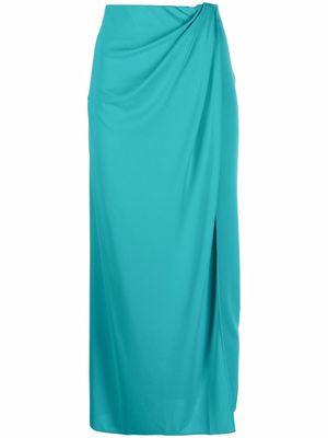 THE ANDAMANE side-slit high-waisted skirt - Green