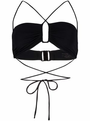 Magda Butrym cross-strap bikini top - Black