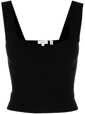A.L.C. Jordana fitted vest tops - Black