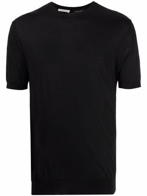 Low Brand crew neck silk T-shirt - Black
