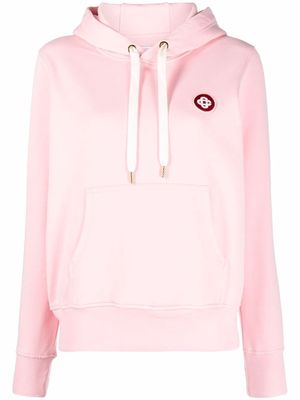 Casablanca logo-patch organic-cotton hoodie - Pink