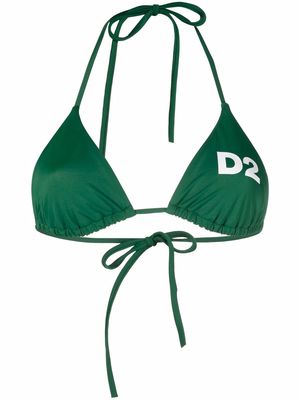 Dsquared2 D2 triangle-cup bikini top - Green