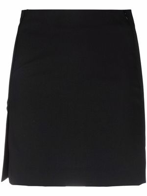 AMI Paris high-waisted slit-detail miniskirt - Black