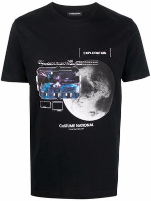 costume national contemporary graphic-print cotton T-shirt - Black