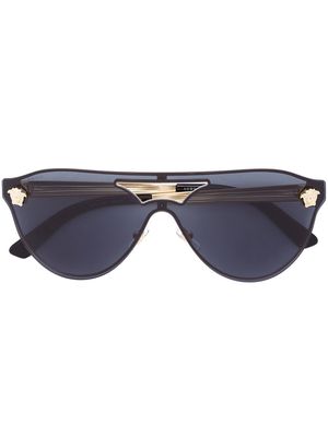 Versace Eyewear aviator shields sunglasses - Black