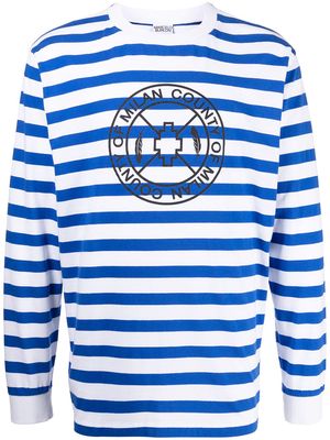 Marcelo Burlon County of Milan striped logo-print T-shirt - White