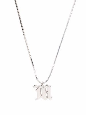 MISBHV monogram pendant necklace - Silver