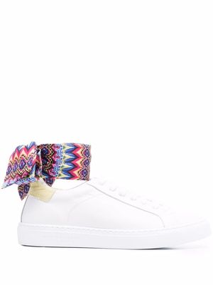 Hide&Jack Sky Lime scarf trainers - White