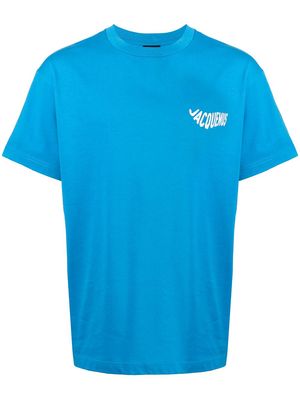 Jacquemus wave-logo cotton T-shirt - Blue