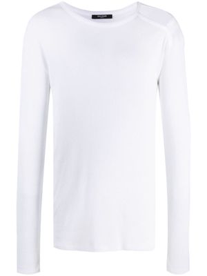 Balmain cut-out long-sleeve T-shirt - White