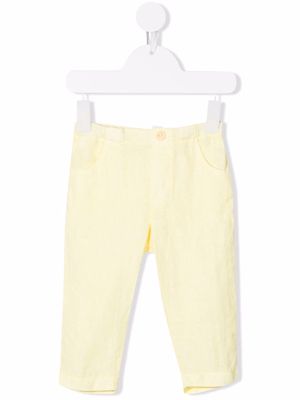 Siola straight-leg linen trousers - Yellow