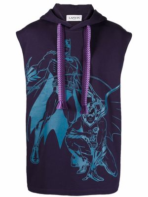 LANVIN Batman-print hoodie - Purple