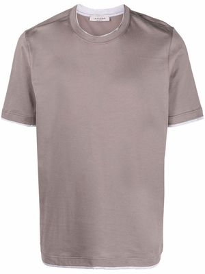 Fileria round neck short-sleeved T-shirt - Neutrals