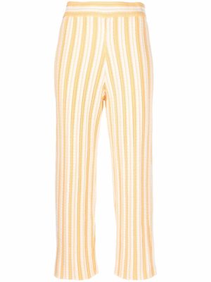 Jil Sander striped cropped trousers - Yellow