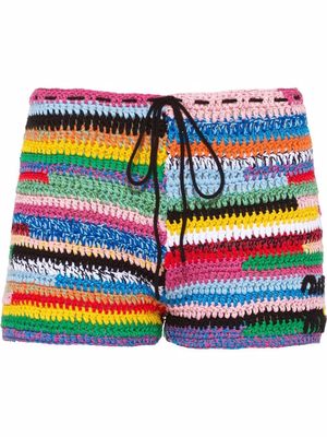 Miu Miu chunky-knit cotton shorts - White