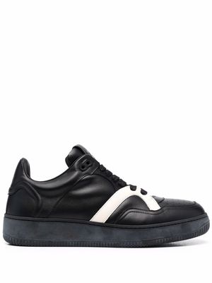 HUMAN RECREATIONAL SERVICES two-tone leather sneakers - Black
