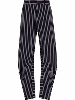 Tom Wood striped tapered trousers - Black