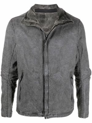 Isaac Sellam Experience funnel-neck crinkle jacket - Grey