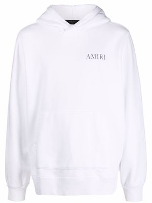 AMIRI logo-print jersey hoodie - White