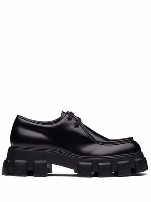 Prada Monolith chunky sole lace-up shoes - Black