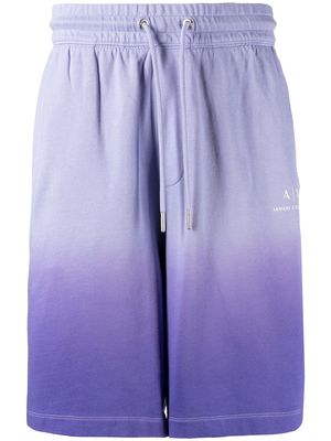 Armani Exchange gradient-effect drawstring shorts - Purple