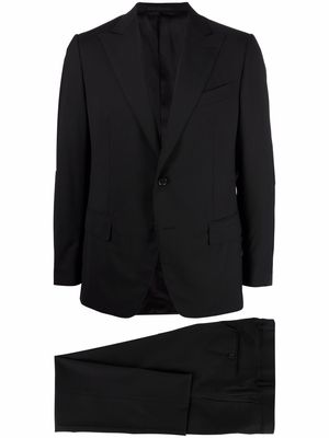 Caruso two-piece wool suit - Black