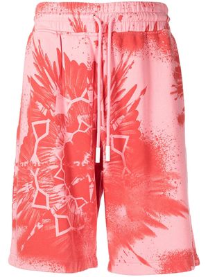 Marcelo Burlon County of Milan paint splatter-print shorts - Pink