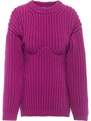 Prada ribbed-knit jumper - Pink