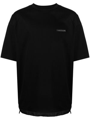Juun.J panelled short-sleeve T-shirt - Black