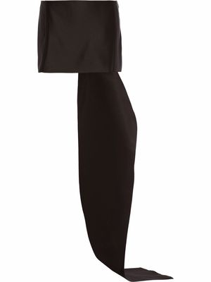 Prada draped panel silk mini skirt - Black