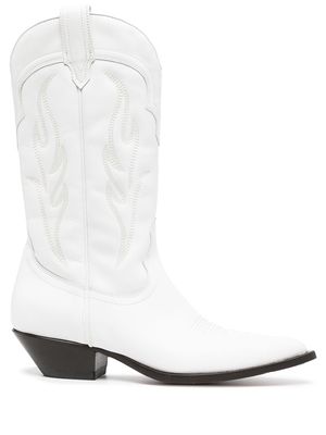 Sonora Santa embroidered cowboy boots - White