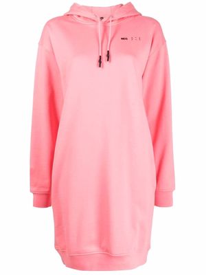 MCQ logo drawstring hooded dress - Pink