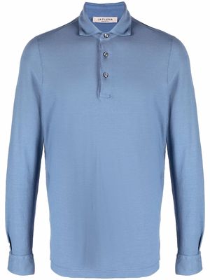Fileria long-sleeve polo shirt - Blue