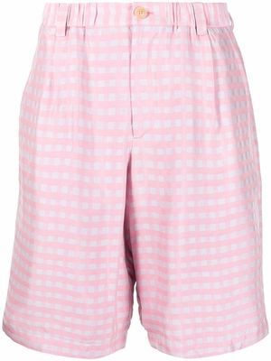 Jacquemus gingham check shorts - Pink