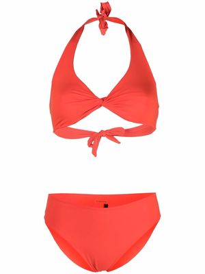 Fisico halterneck-top bikini set - Orange
