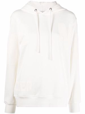 Moncler logo-print long-sleeved hoodie - Neutrals