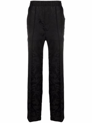 Just Cavalli floral jacquard straight trousers - Black