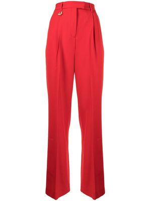 Lorena Antoniazzi pleated-front straight-leg trousers - Red