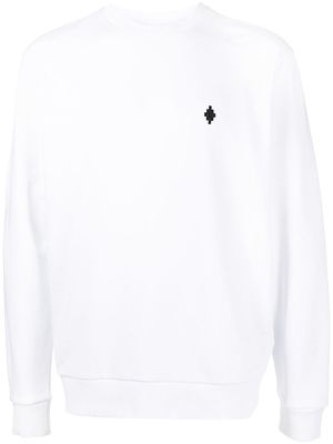 Marcelo Burlon County of Milan logo-embroidered cotton sweatshirt - White