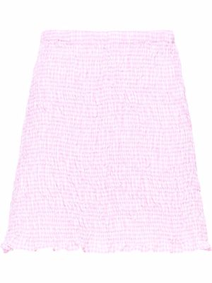 Miu Miu gingham-check mini-skirt - Pink