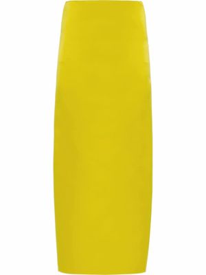 Prada rear slit high-waisted skirt - Yellow