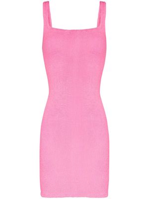 Hunza G fitted knitted tank dress - Pink