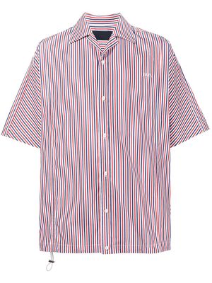 Juun.J striped short-sleeve shirt - White