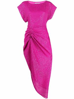 In The Mood For Love sequin gathered-detail dress - Pink