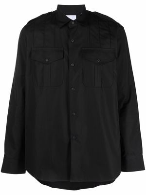 PT TORINO long-sleeve cotton shirt - Black