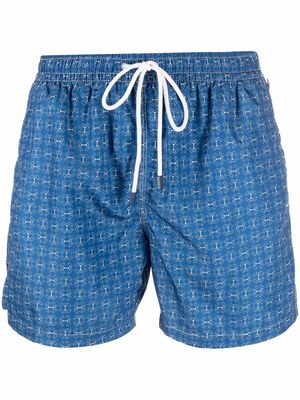 Fedeli drawstring swim shorts - Blue