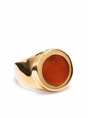 Ernest W. Baker jasper stone ring - Gold