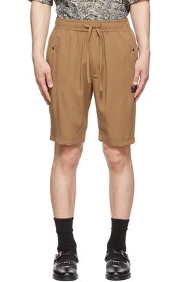 Needles Brown Rayon Shorts