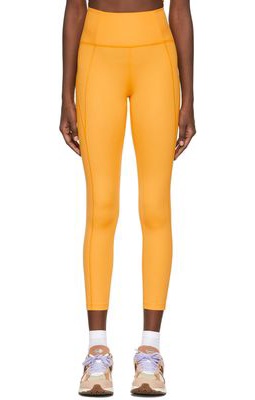 Girlfriend Collective Yellow Recycled Polyester Sport Leggings