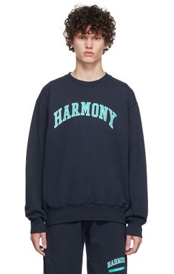 Harmony Navy Cotton Sweatshirt
